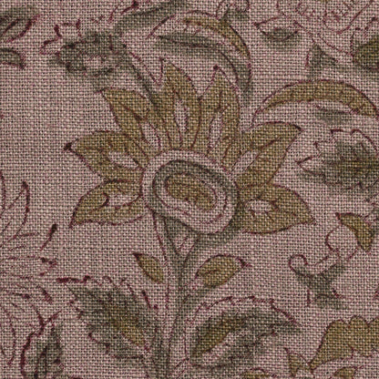 Aron Floral Linen Block Print Fabric