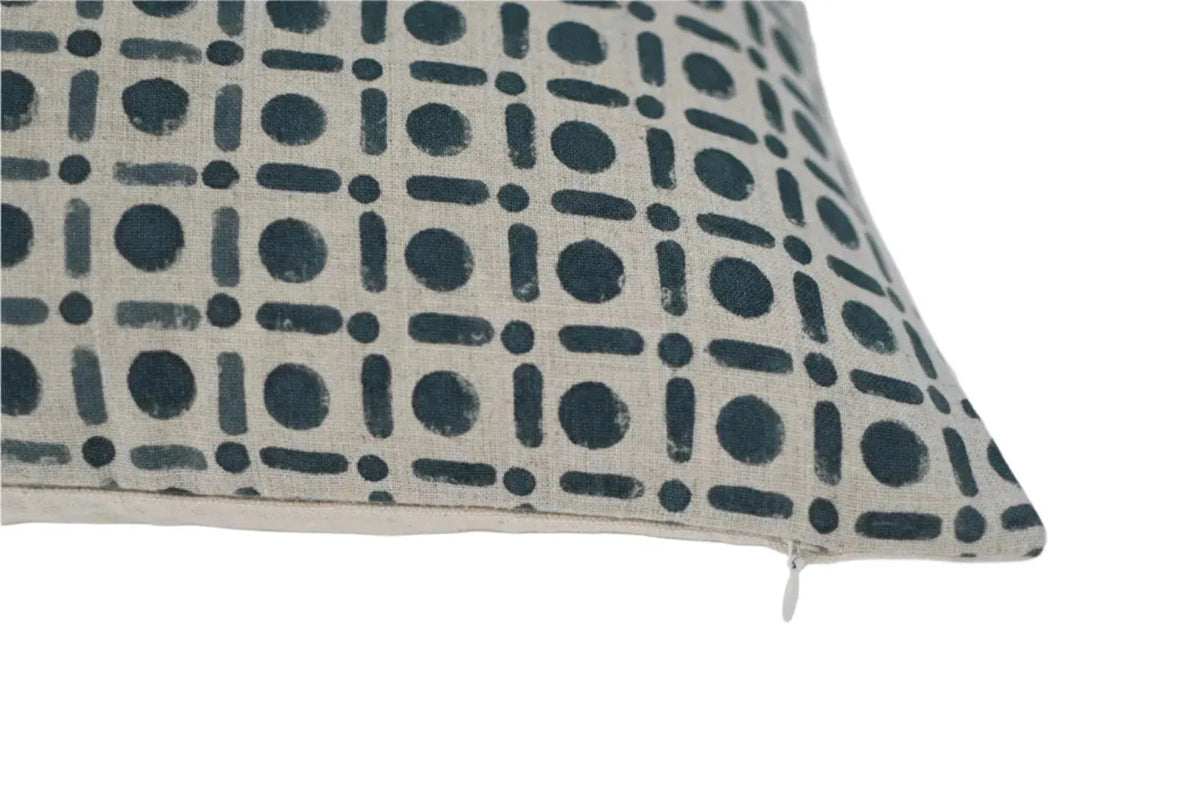 Liam Block Print Pillow Cover - Maple Village Lane