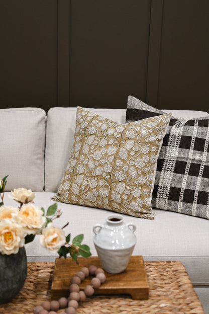 Angelina Block Print Pillow Cover