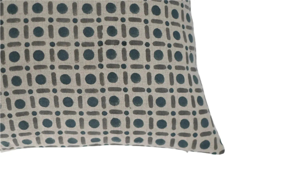 Levi Block Print Pillow Cover - Maple Village Lane