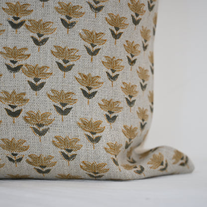 Destiny Charcoal Block Print Pillow Cover
