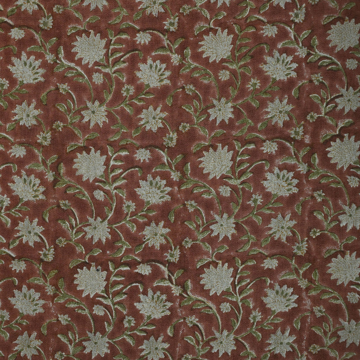 Soylic Floral Block Print Linen Fabric