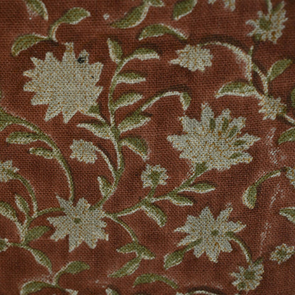 Soylic Floral Block Print Linen Fabric