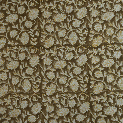 Robert Floral Hand Block Linen Fabric