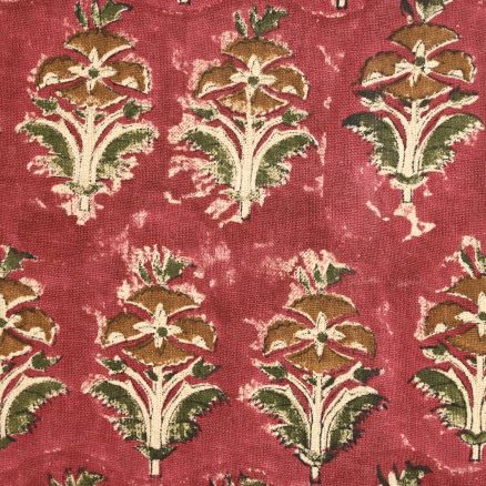 Artisan Block Print Linen Fabric -  11