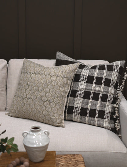 Casey Block Print Pillow Cover