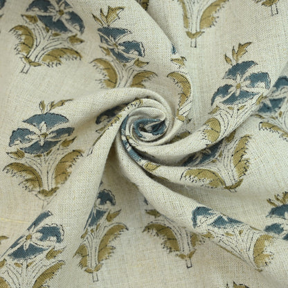 Ariana Traditional Linen Block Print Fabric