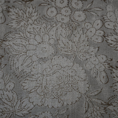 Jasmine Taupe Linen Block Print Pillow Cover
