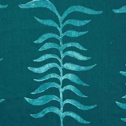 Kairo Botanical Block Print  Linen Fabric