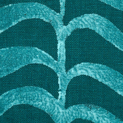 Kairo Botanical Block Print  Linen Fabric