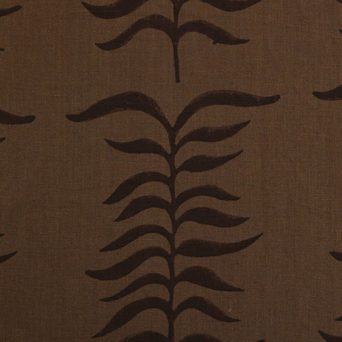 Kairo Botanical Block Print  Linen Fabric