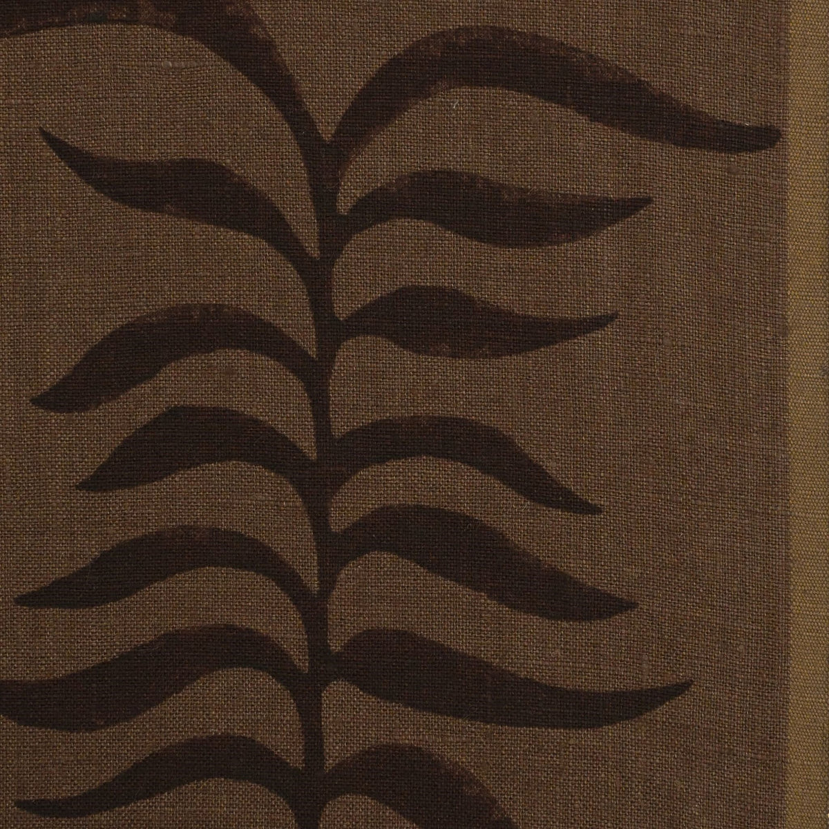 Kairo Botanical Block Print  Linen Fabric