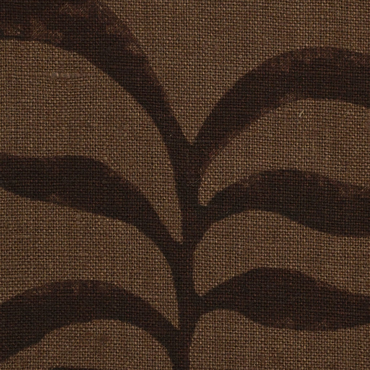 Kairo Botanical Block Print  Linen Fabric