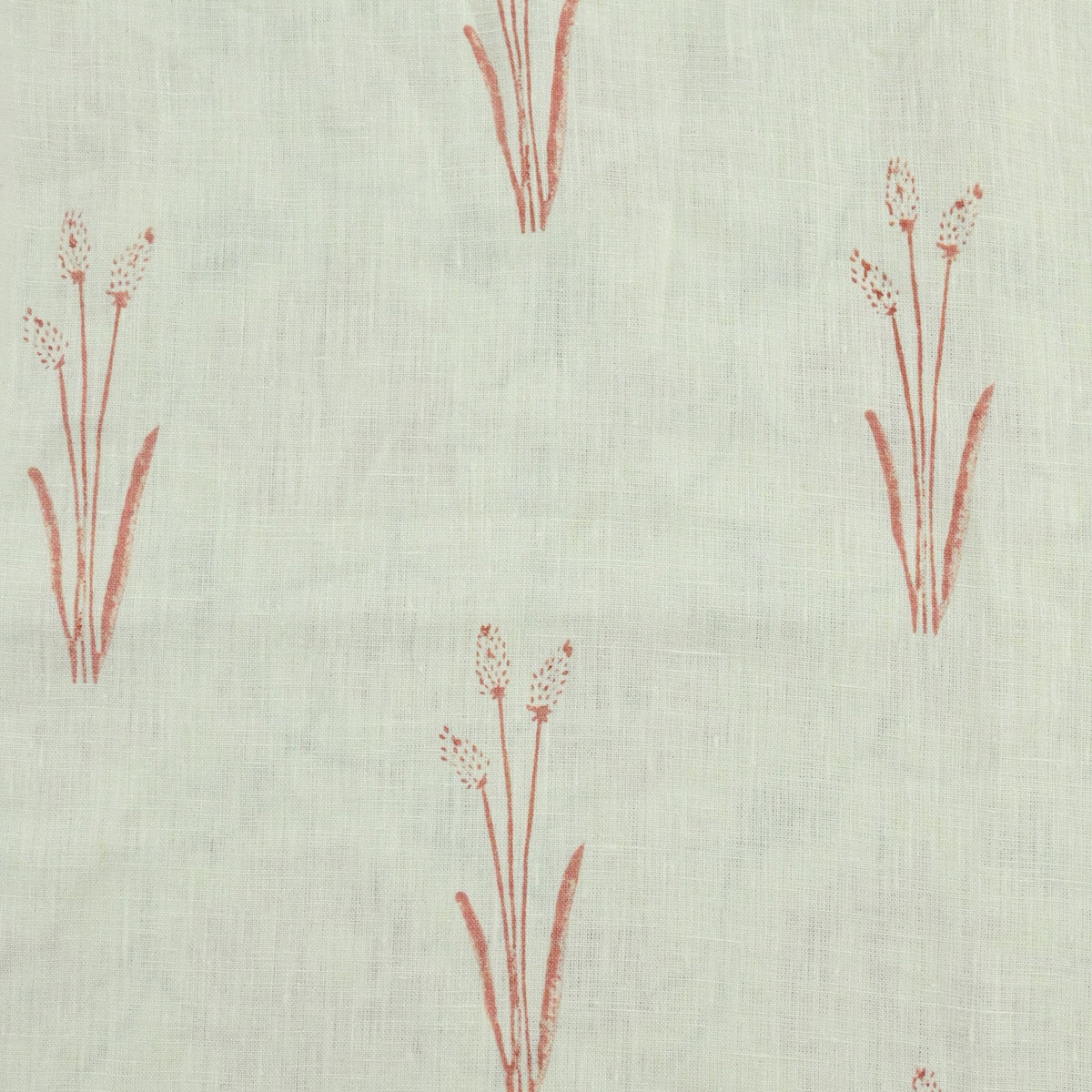 Enaz Botanical Block Print  Linen Fabric