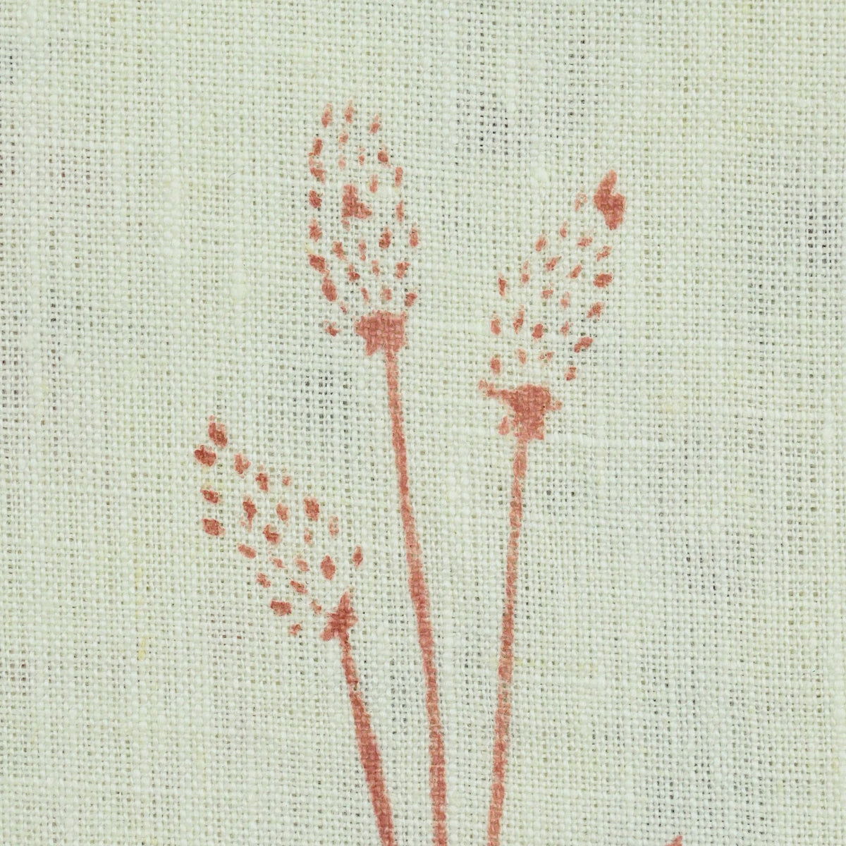 Enaz Botanical Block Print  Linen Fabric