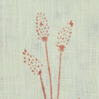 Enaz Botanical Block Print  Linen Fabric