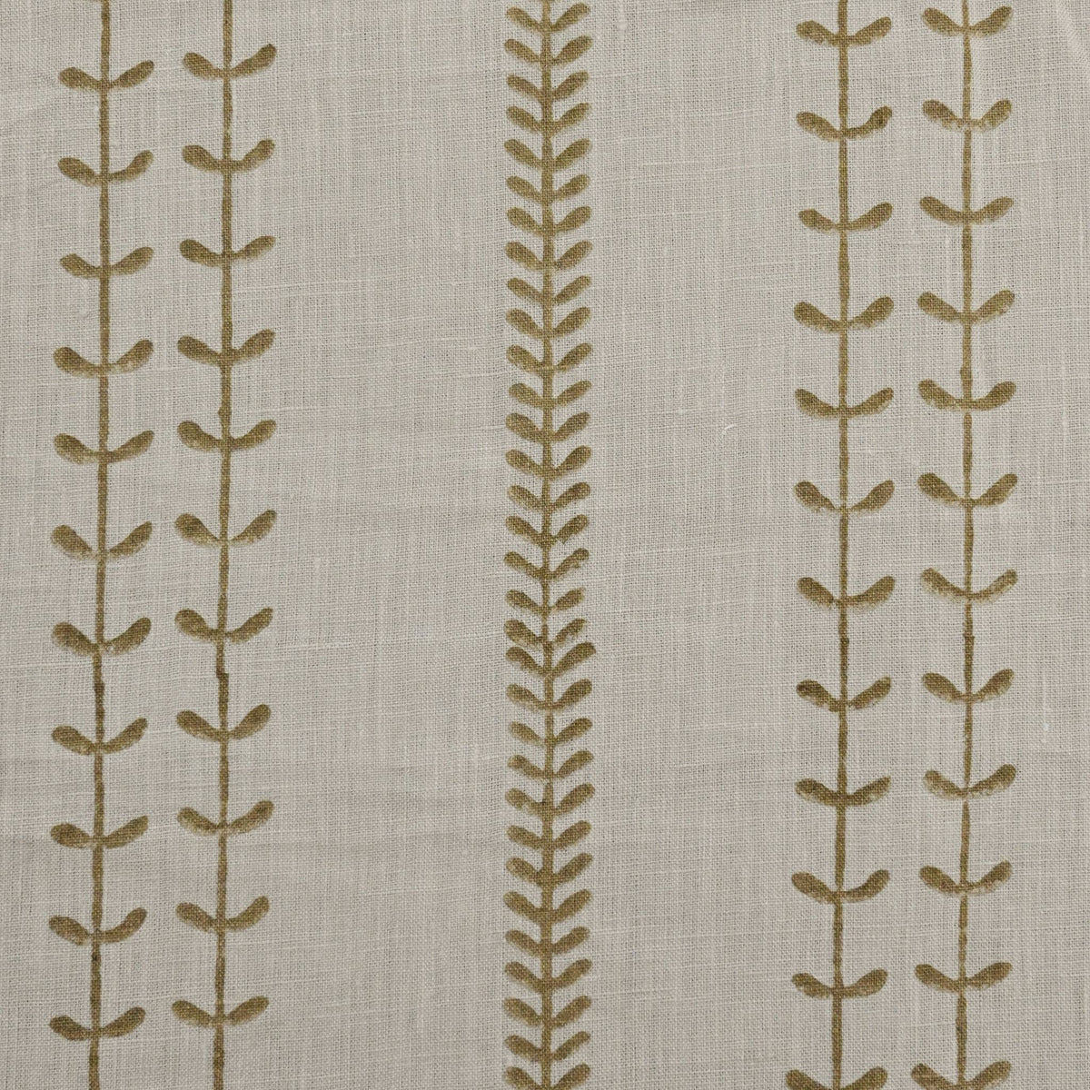 Tnarg Botanical Block Print  Linen Fabric