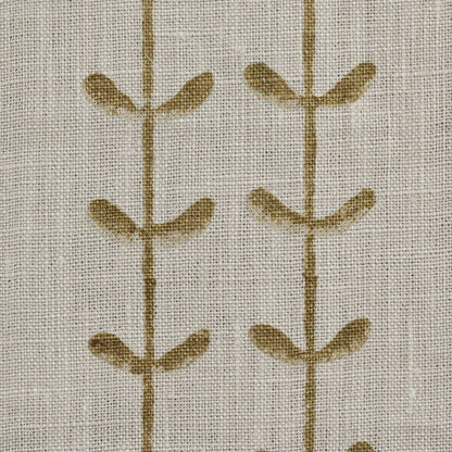 Tnarg Botanical Block Print  Linen Fabric