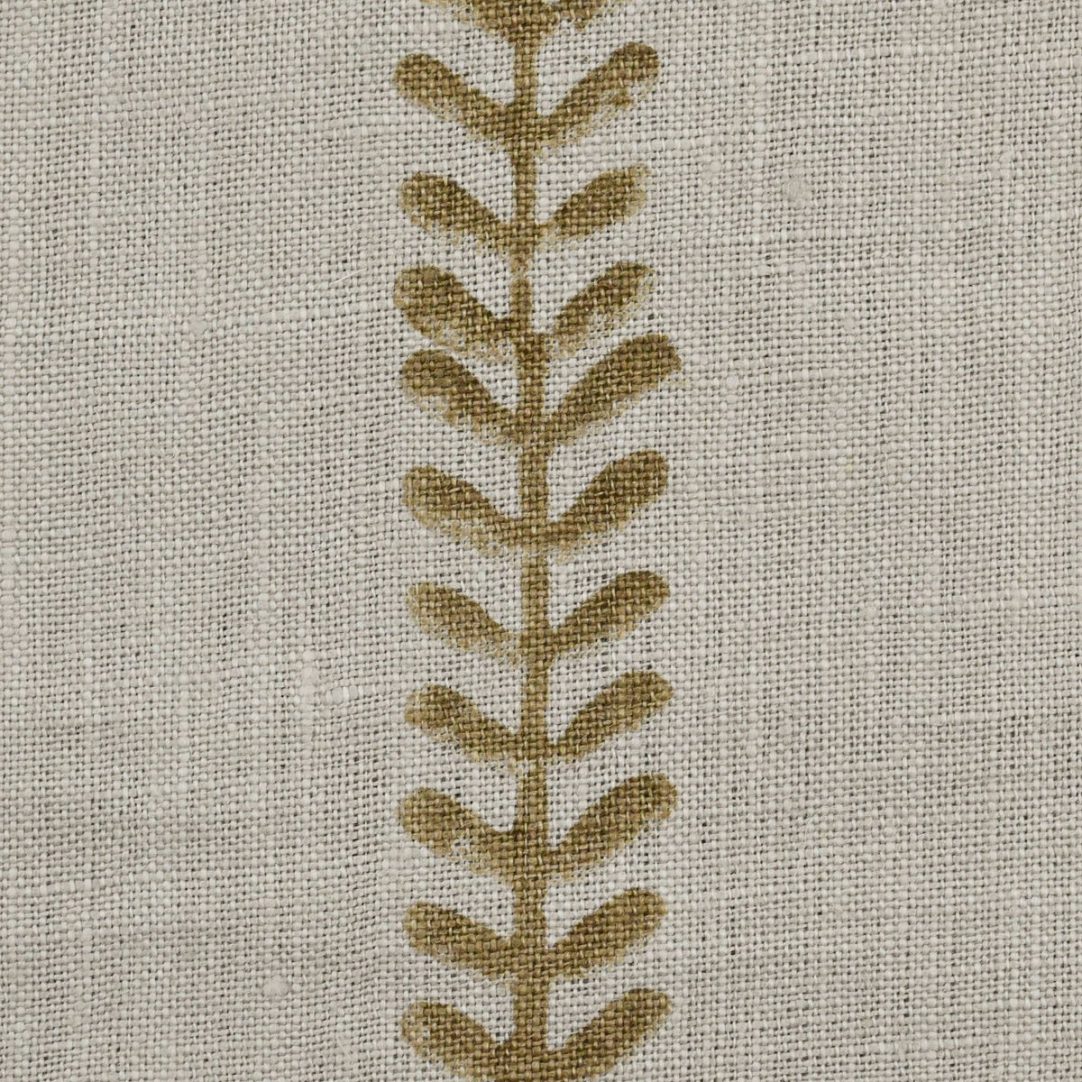 Tnarg Botanical Block Print  Linen Fabric