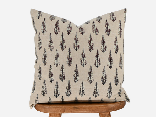 Daisy Block Print Pillow Cover