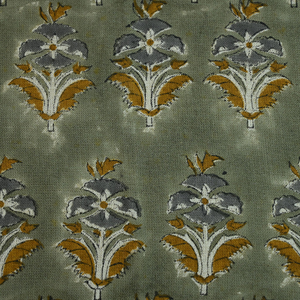 Ariana Traditional Linen Block Print Fabric