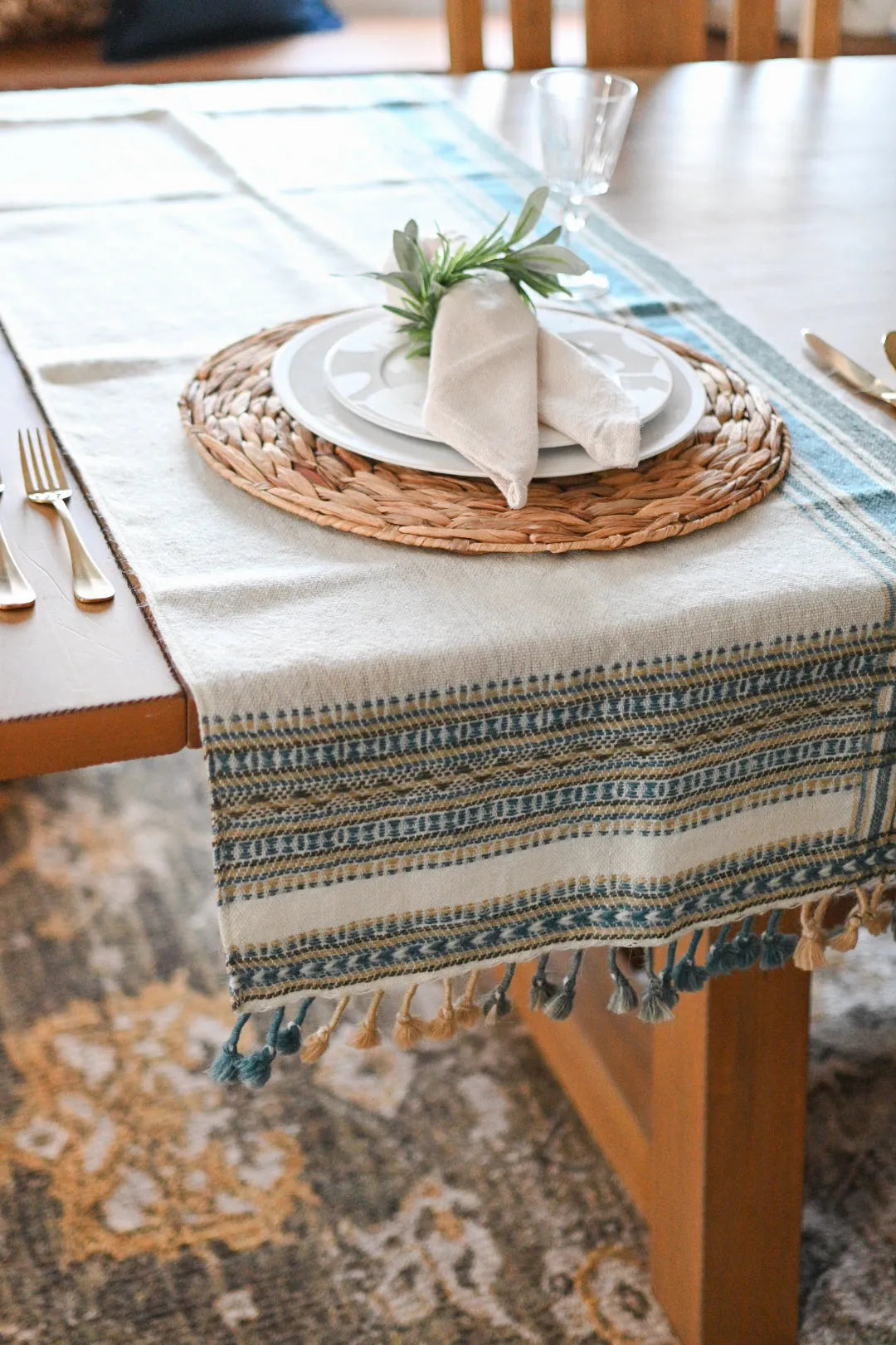 Bhujodi Table Runner - Multicolor - Maple Village Lane