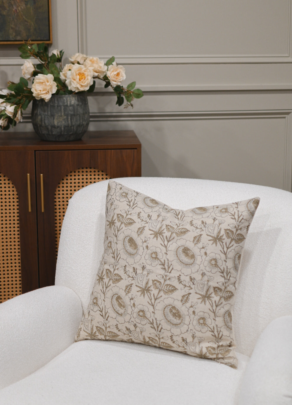 Bonnie Block Print Pillow Cover