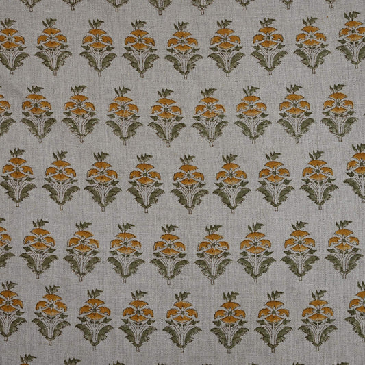 Ariana Traditional Linen Block Print Fabric