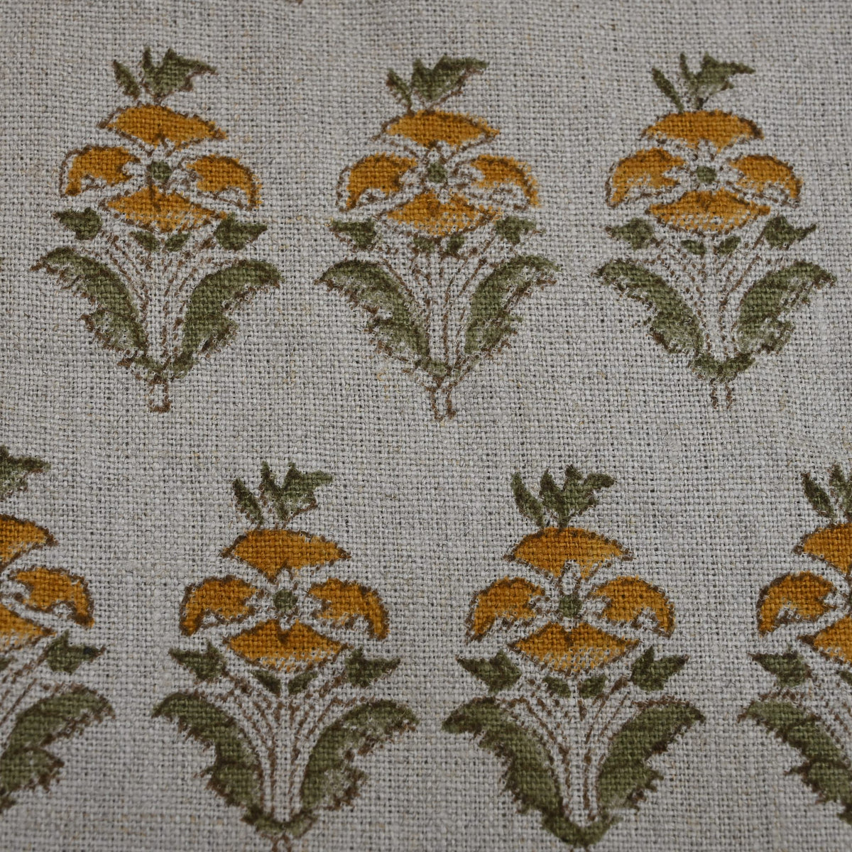 Ariana Traditional Linen Block Print Fabric