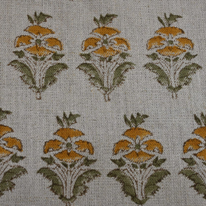 Ariana Traditional Linen Block Print Fabric