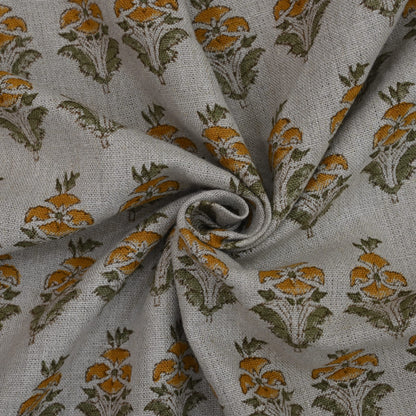 Ariana Traditional Linen Block Print Fabric