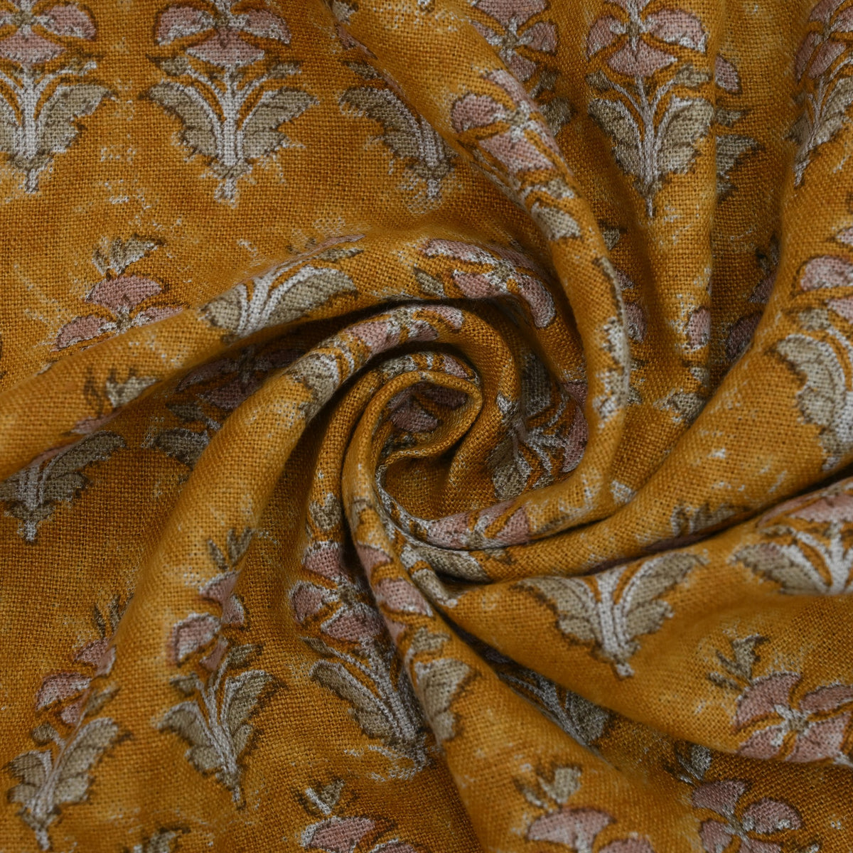 Ariana Traditional Linen Block Print Fabric