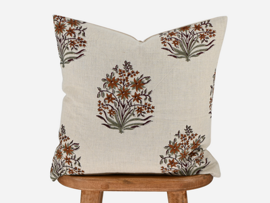 Alicia Block Print Pillow Cover