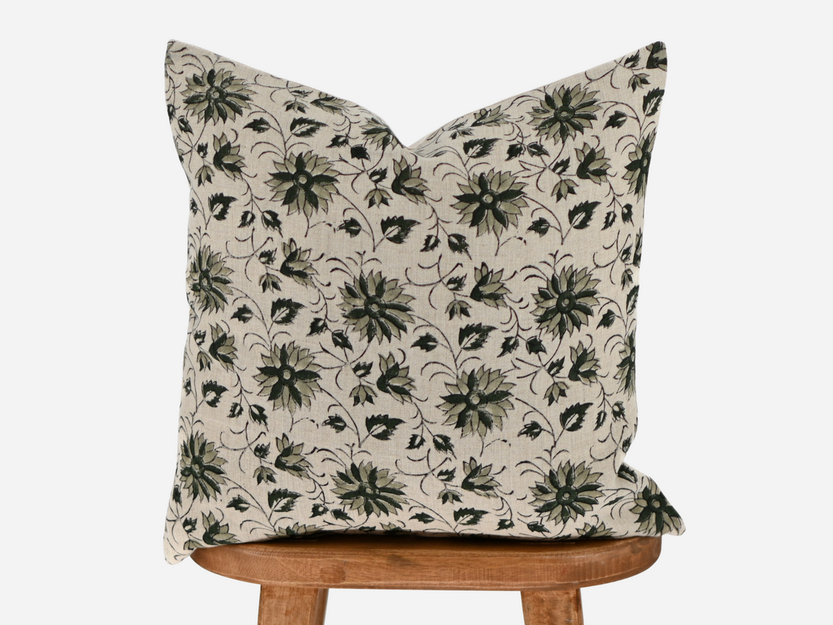 Daniella Block Print Pillow Cover