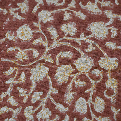 Katie Gold Linen Block Print Pillow Cover