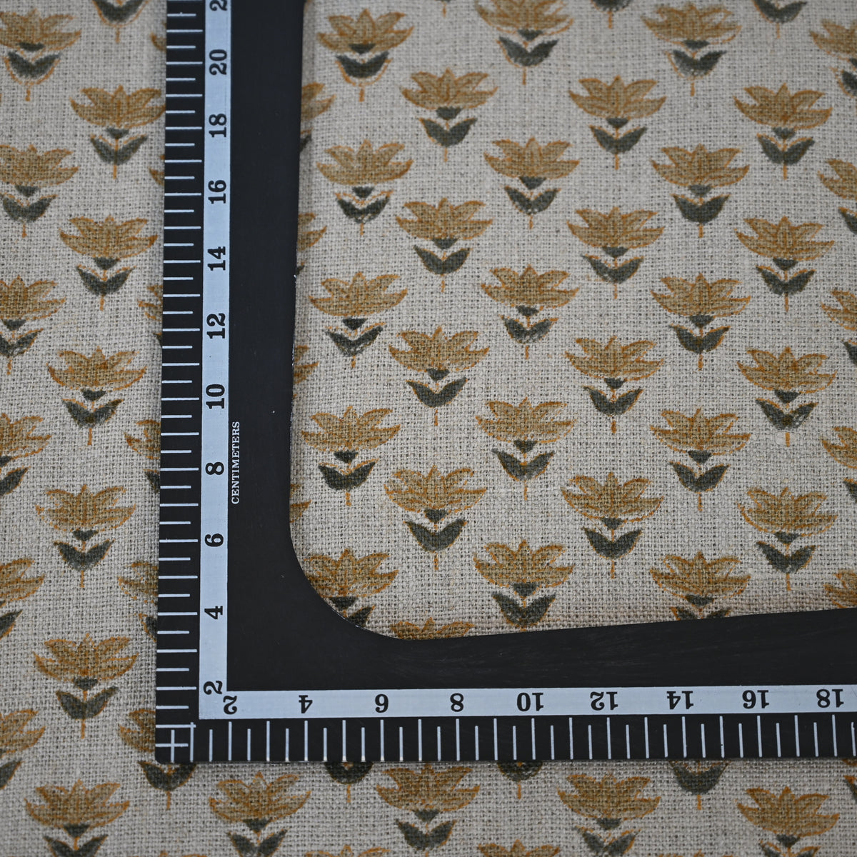 Autumn  Charcoal Linen Block Print Pillow Cover
