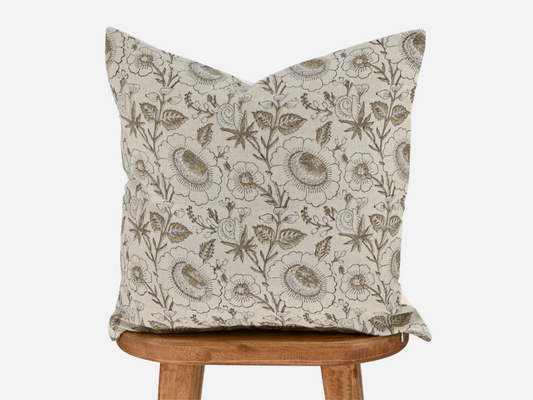 Bonnie Block Print Pillow Cover