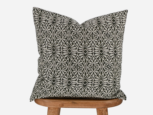 Corinne Block Print Pillow Cover