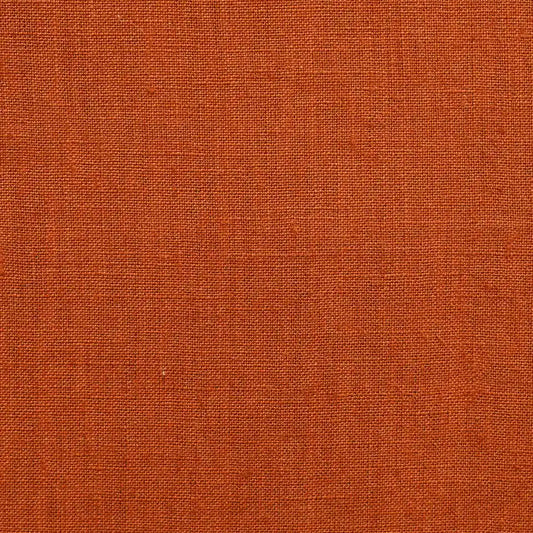 Leno Rust Orange Solid Linen Fabric