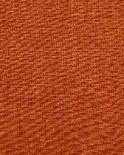 Leno  Rust  Solid Linen Pillow Cover