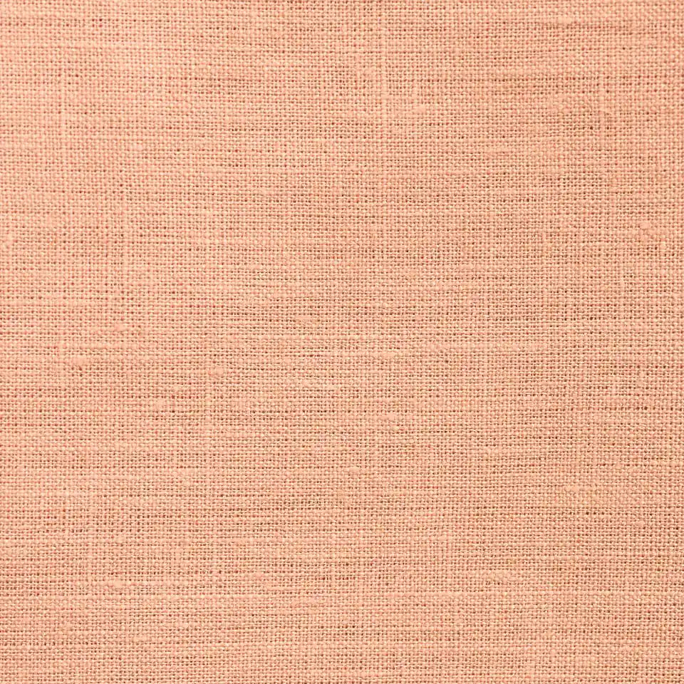 Mara Peach Solid  Linen Fabric