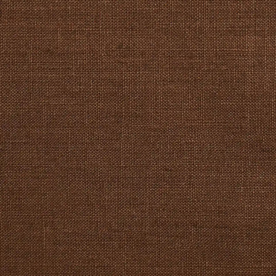 Nadoj Brown  solid Linen Fabric
