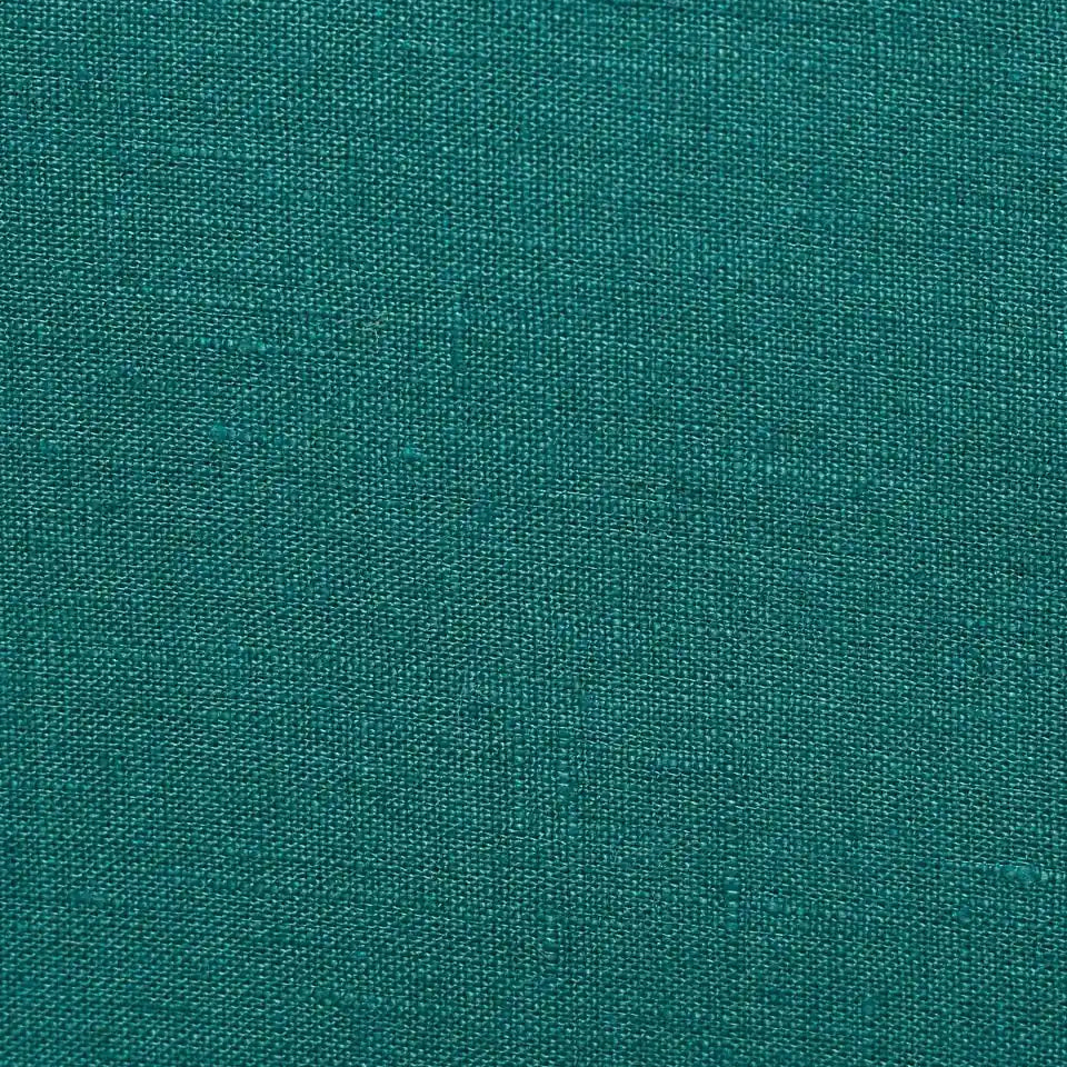 Milo Deep Teal solid Linen Fabric