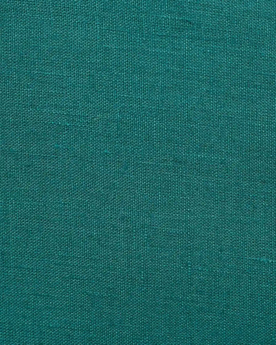 Milo Deep Teal solid Linen Pillow Cover