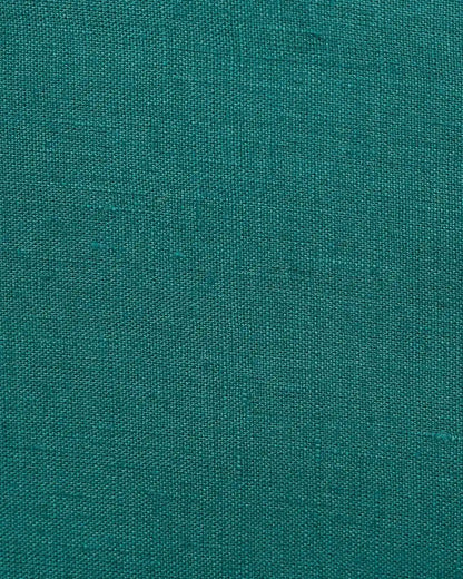 Milo Deep Teal solid Linen Pillow Cover