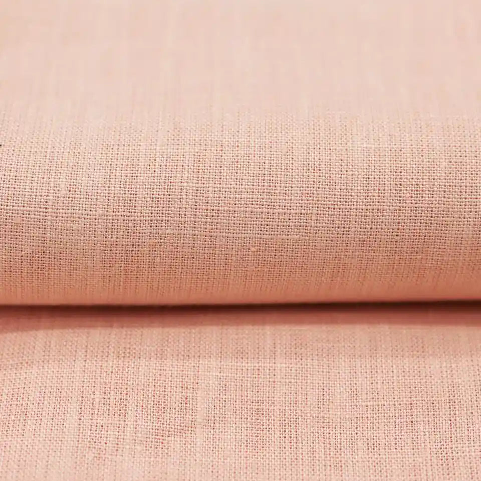 Nera Blush Pink Solid Linen Fabric