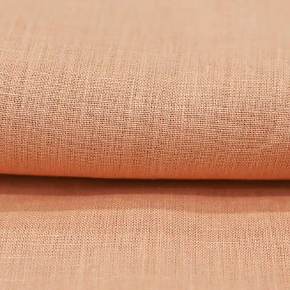 Mara Peach Solid  Linen Fabric