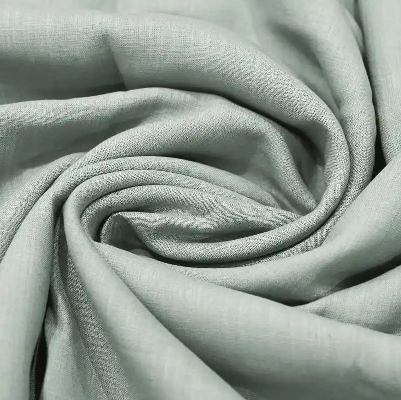 Nalo Gray solid Linen Fabric