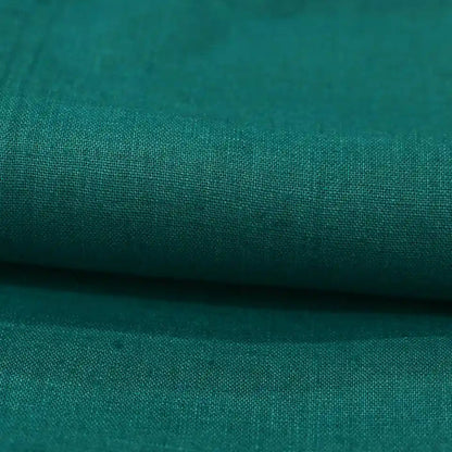 Milo Deep Teal solid Linen Fabric