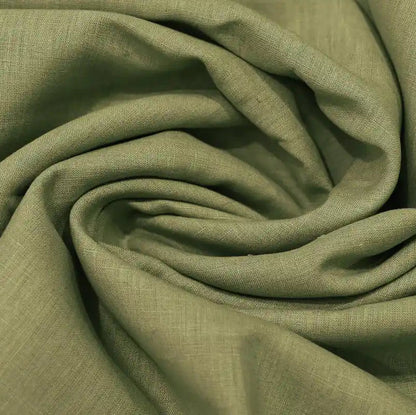 Olen Moss Solid Linen Fabric